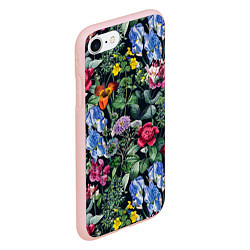 Чехол iPhone 7/8 матовый Цветы Старый Сад, цвет: 3D-светло-розовый — фото 2