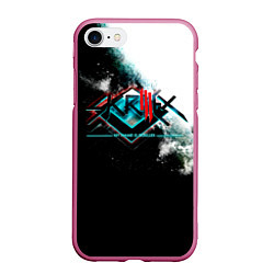 Чехол iPhone 7/8 матовый My Name is Skrillex - Скриллекс, цвет: 3D-малиновый