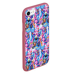 Чехол iPhone 7/8 матовый POPPY PLAYTIME HAGGY WAGGY AND KISSY MISSY LOVE, цвет: 3D-малиновый — фото 2