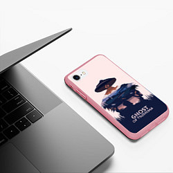 Чехол iPhone 7/8 матовый Призрак Цусимы Самурай, цвет: 3D-баблгам — фото 2