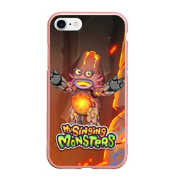 Чехол iPhone 7/8 матовый My singing monsters ЛАВАТЁКА, цвет: 3D-светло-розовый