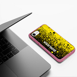 Чехол iPhone 7/8 матовый Боруссия краска, цвет: 3D-малиновый — фото 2