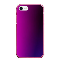 Чехол iPhone 7/8 матовый VIOLET gradient, цвет: 3D-малиновый