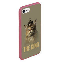 Чехол iPhone 7/8 матовый Король котов Мейн-кун, цвет: 3D-малиновый — фото 2
