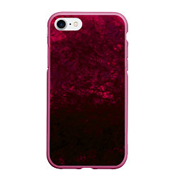 Чехол iPhone 7/8 матовый Темно-красный абстрактный узор текстура камня