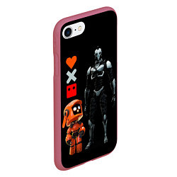 Чехол iPhone 7/8 матовый Любовь Смерть и Роботы Love Death and Robots, цвет: 3D-малиновый — фото 2