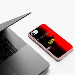 Чехол iPhone 7/8 матовый Decade of Aggression - Slayer, цвет: 3D-светло-розовый — фото 2
