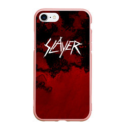 Чехол iPhone 7/8 матовый World Painted Blood - Slayer, цвет: 3D-светло-розовый