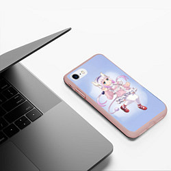 Чехол iPhone 7/8 матовый Kanna Дракорничная госпожи Кобаяси, цвет: 3D-светло-розовый — фото 2
