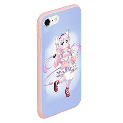 Чехол iPhone 7/8 матовый Kanna Дракорничная госпожи Кобаяси, цвет: 3D-светло-розовый — фото 2
