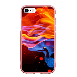 Чехол iPhone 7/8 матовый Огонь и вода Стихия Абстракция, цвет: 3D-баблгам