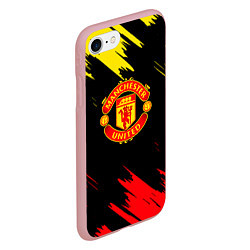Чехол iPhone 7/8 матовый Manchester united Texture, цвет: 3D-баблгам — фото 2