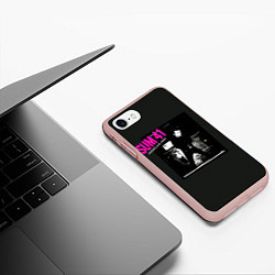 Чехол iPhone 7/8 матовый Underclass Hero - Sum 41, цвет: 3D-светло-розовый — фото 2