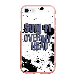 Чехол iPhone 7/8 матовый Sum 41 Over My Head, цвет: 3D-светло-розовый