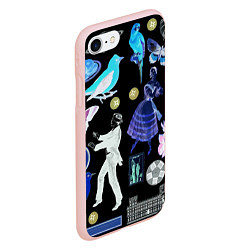 Чехол iPhone 7/8 матовый Underground pattern Fashion 2077, цвет: 3D-светло-розовый — фото 2