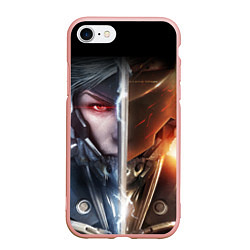 Чехол iPhone 7/8 матовый METAL GEAR RISING САМУРАЙ, цвет: 3D-светло-розовый