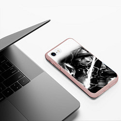 Чехол iPhone 7/8 матовый МЕТАЛ ГИР СОЛИД- METAL GEAR, цвет: 3D-светло-розовый — фото 2