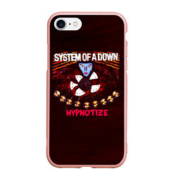 Чехол iPhone 7/8 матовый Hypnotize - System of a Down, цвет: 3D-светло-розовый