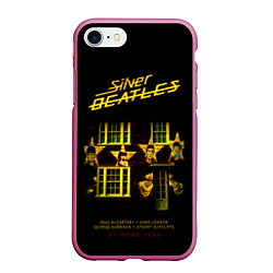 Чехол iPhone 7/8 матовый Silver Beatles At Home 1960, цвет: 3D-малиновый