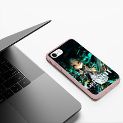 Чехол iPhone 7/8 матовый Сяо-защитник якса, цвет: 3D-светло-розовый — фото 2