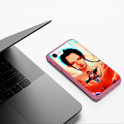 Чехол iPhone 7/8 матовый НИКО РОБИН ВАН ПИС, цвет: 3D-малиновый — фото 2