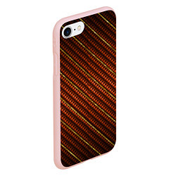 Чехол iPhone 7/8 матовый Карбон и золото, цвет: 3D-светло-розовый — фото 2