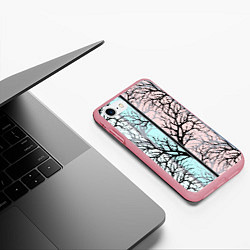 Чехол iPhone 7/8 матовый Абстрактный узор tree branches, цвет: 3D-баблгам — фото 2