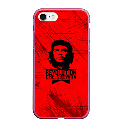 Чехол iPhone 7/8 матовый Че Гевара - на красном фоне