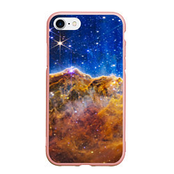 Чехол iPhone 7/8 матовый NASA: Туманность Карина, цвет: 3D-светло-розовый