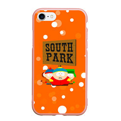Чехол iPhone 7/8 матовый Южный Парк на фоне кружков