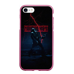 Чехол iPhone 7/8 матовый EDDIE MUNSON STRANGER THINGS, цвет: 3D-малиновый