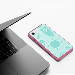 Чехол iPhone 7/8 матовый Медицинские профессии, цвет: 3D-малиновый — фото 2