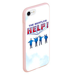 Чехол iPhone 7/8 матовый The Beatles Help!, цвет: 3D-светло-розовый — фото 2