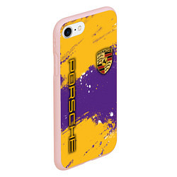 Чехол iPhone 7/8 матовый PORSCHE- LAKERS COLORS, цвет: 3D-светло-розовый — фото 2