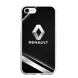 Чехол iPhone 7/8 матовый Renault абстракция, цвет: 3D-белый