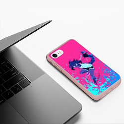 Чехол iPhone 7/8 матовый Митиру Кагэмори арт - Совершенно новое животное, цвет: 3D-светло-розовый — фото 2
