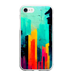 Чехол iPhone 7/8 матовый Уличный гранж стиль, цвет: 3D-белый