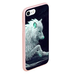Чехол iPhone 7/8 матовый Магическая волчица, цвет: 3D-светло-розовый — фото 2