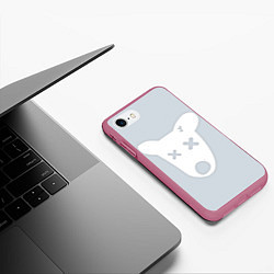 Чехол iPhone 7/8 матовый Собачка - Удалённая страница ВК, цвет: 3D-малиновый — фото 2