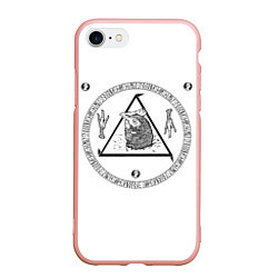 Чехол iPhone 7/8 матовый Храм Головы, цвет: 3D-светло-розовый
