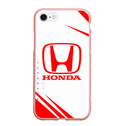 Чехол iPhone 7/8 матовый Honda - sport, цвет: 3D-светло-розовый