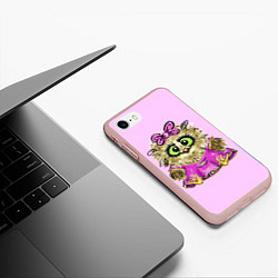 Чехол iPhone 7/8 матовый Совушка бейби, цвет: 3D-светло-розовый — фото 2
