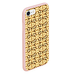 Чехол iPhone 7/8 матовый Объемные деревянные узоры, цвет: 3D-светло-розовый — фото 2