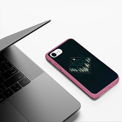 Чехол iPhone 7/8 матовый Созвездие медведицы, цвет: 3D-малиновый — фото 2