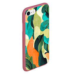 Чехол iPhone 7/8 матовый Multicoloured camouflage, цвет: 3D-малиновый — фото 2