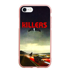 Чехол iPhone 7/8 матовый Battle Born - The Killers, цвет: 3D-светло-розовый