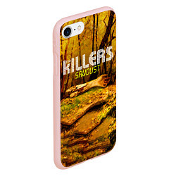 Чехол iPhone 7/8 матовый Sawdust - The Killers, цвет: 3D-светло-розовый — фото 2