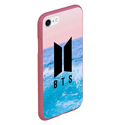Чехол iPhone 7/8 матовый BTS Sea, цвет: 3D-малиновый — фото 2