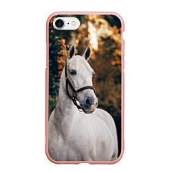 Чехол iPhone 7/8 матовый Белая лошадка