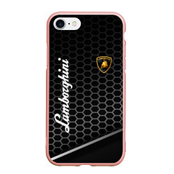 Чехол iPhone 7/8 матовый Lamborghini карбон